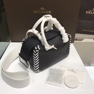 Delvaux Delvaux Female Bag cool box nano Cowhide Woven Small Square Bag Mini Boston Bag Pillow Bag H
