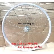 24"x 1.75, 24" x 1.95 , 24 x 2.125 RIM MTB basikal , city bike dan juga mini besar