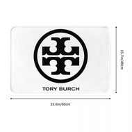 Tory Burch (3) Bathroom Flannel Floor Mat Toilet Toilet Anti-slip Foot Mat Door Absorb Water Quick-Drying Entry Door Carpet Living Room Sofa Bedroom Toilet Floor Mat 16x24in Ready Stock