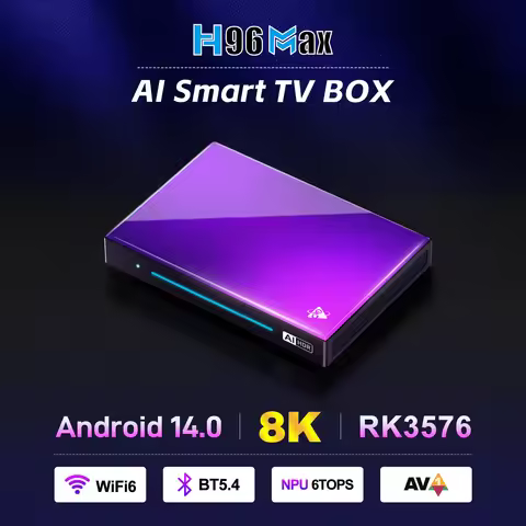 H96 Max M9 Smart TV Box Android 14.0 8-Core CPU 6TOPS NPU AI TV Box SPIDF SOUND Set-top Box 8k Ultra