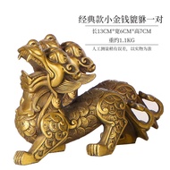 สิ่งของตกแต่งบ้านทำจากทองแดงบริสุทธิ์ เรียกโชคมาเป็นคู่ ชื่อว่า Pi Xiu สัตว์ปีก ตกแต่งสำหรับบ้านและอ