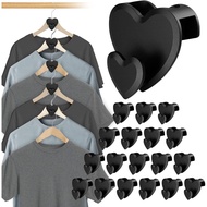 18PCS Heart-Shaped Clothes Hanger Connector Hooks with Space Heart Triangular for Hangers Closet Space Savers Hangers Organizer