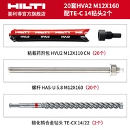 Hilide Chemical Anchor Bolt HVA M10 M12 M16 Anchor Bolt Import Anchor Bolt 5.8 Grade Galvanized Carb