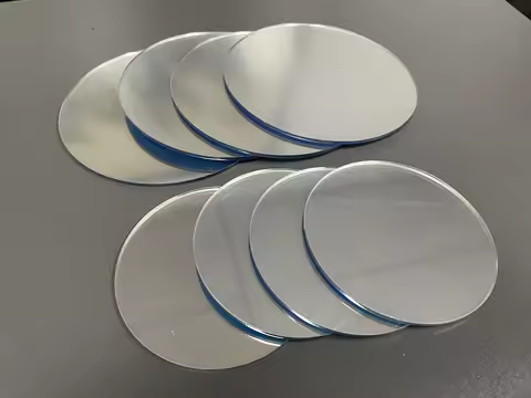 2.6mm Round Silver Two-Way Mirror Acrylic Sheet, See-Through Plexiglass Disc for Infinity Mirror, Sm