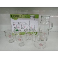 CORELLE COUNTRY ROSE ROSE WATER SET
