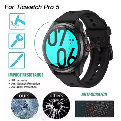 9H Tempered Glass Protective Film For Ticwatch Pro 5 Protective Film For Ticwatch Pro 5 Smart Watch 