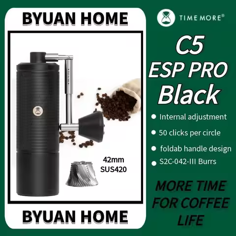 2025 NEW Timemore C5/C5ESP PRO foldab handle design Aluminum portable steel grinding core High quali