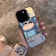 Scratch-Resistant Silver Layer Suitable for iPhone 16 ProMax 17 ProMax Blue Aberdeen Shin-Chan Prote