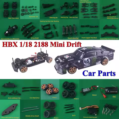 HBX 1/18 2188 Mini Drift RC Model Remote Control Car Parts Electric Adjustable Shell Wheel Drive Sha