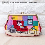 Japan Peanuts Snoopy Kiss Lock Kisslock Cosmetic Makeup Pouch Bag