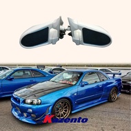 For Nissan Skyline R34 (GTR RHD only) Fiberglass Unpaint Side Door Aero Mirror