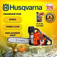 SYK Husqvarna H125 Gasoline Chainsaw 18 Inch Chain Saw Mesin Potong Kayu Pokok Pemotong Kayu Tebang 