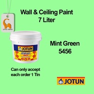 Jotun 7L Mint Green 5456 Green, Jotaplast Max Interior Acrylic Emulsion Paint Suitable for Wall Ceiling Cat Dinding Warna Hijau LittleThingy