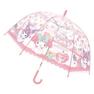 Sanrio - My Melody Kuromi 透明兒童直遮雨傘55cm (平行進口)