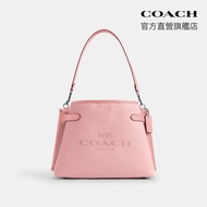 Hanna Coach Pattern Shoulder Bag - Silver Hard / Light Rouge Pink (cs189)|official Direct Sale