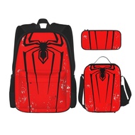 Spiderman School bag + pencil case + lunch bag combination 3in1 combination Fashion Backpack
