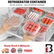Freezer Storage Box Fridge Food Kitchen Refrigerator Fridge Organizer Drain Transparent Container
