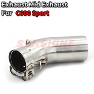 Slip on Motorcycle Exhaust Mid Pipe Modified Connect Motorcross Stainless Steel For C600 Sport C650G