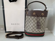 Gucci Ophidia small GG bucket 水桶包550621 中款 綠紅織帶 束口 手提 肩背包全新商品