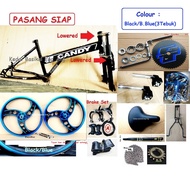 Pasang Siap Basikal OEM , lajak size 20" 3 batang sabit , silang , 3 batang tebuk , sport rim