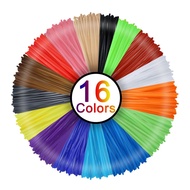 ┅❡✽ 3D Pen Filament 16 Colours 5 m Each - 3D Pen Filament 1.75 mm 3D Pen Paint Set 3D printing materials for 3D Pen 3D Printer pen