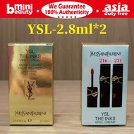 ชุดลิปกลอส YSL Black Tube Heart มินิ 2 ชิ้น ×2.8มล (สี 416+610) or（สี 216-231）สีฮิต dưỡngชุ่ม ฉีดสีไ