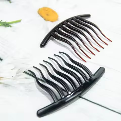 Simple Black Hair Comb Clip Volume Inserts Hair Comb Clip Hairpins Women Girls Hair Fork Hair Stylin
