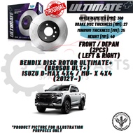 ISUZU D-Max 4x4 / MU- X 4x4 (2012y~) (FRONT 2PCS )  100% BENDIX DISC ROTOR ULTIMATE+
