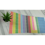 Small Round Color Sticker Labels 8 mm Color Dot Stickers/pack of 5 sheets