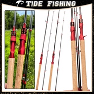 Carbon Fiber Action Rod ML Red Long Wooden Handle Soft Weight 10-20lb Suitable For Casting And Rotat