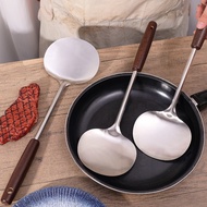 Stainless Steel Mushroom Spatula - Hangable, Anti-Scalding - Long Handle Cooking Spoon - Wok Spatula