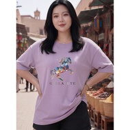 2Y812 [AIYOU] M-5XL Tshirt Woman T Shirt Baju Perempuan Style   Plus Size Plus Size Seluar Clothes C
