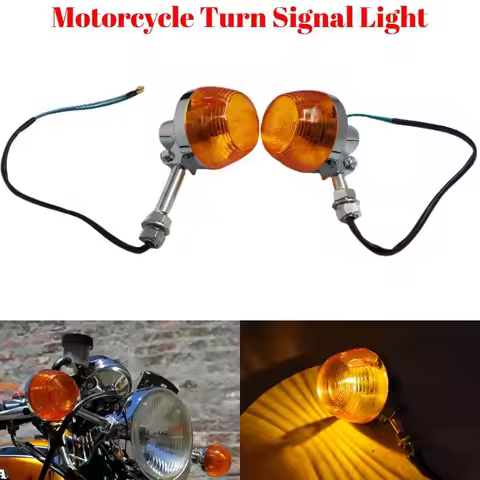 Motorcycle Turn Signal Lights Blinkers Front Rear Moto Bulb Indicators For Honda C70 CT70 CT90 XL100