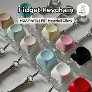 [SG Local Stock] Usagi Fidget Keycap Keychain ASMR Fidget Clicker Tactile Toy | MOA Profile | PBT Ma