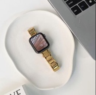 新三株不鏽鋼細錶帶 附贈金色錶殼 Apple Watch S9 S7 S8 45mm 41mm