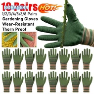 BORAGE44 1Pair Protection Gloves, Thorn-proof Waterproof Gardening Gloves,  Rubber Anti-slip Univers