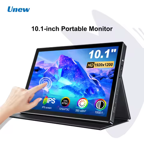 Unew 10.1 inch 1920x1200 16:9 60Hz Touch Screen Portable Monitor for Laptop CCTV Car Computer Displa