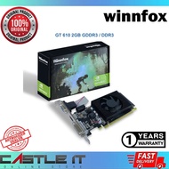 WINNFOX Nvidia GeForce GT 610 2GB GDDR3 / DDR3 Graphic Card GPU 64-bit 810mhz LP Low Profile GPU