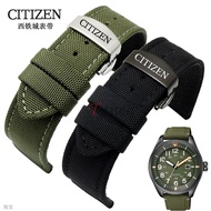 22mm Canvas Nylon Strap for Citizen BM8475 BM7140 Watch Band Sports Outdoor Leather Strap Men's Wrist Bracelet