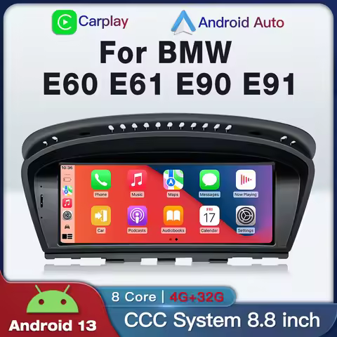 8.8Inch ; Android CarPlay Headunit Stereo Navi for BMW 5 3 Series E60 E90 CCC 2005-2008