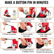 200 Sets 3 Inch 75mm Pin Back Button Parts for Button Maker Machine DIY Round Button Badge Parts