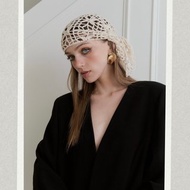 White Lilac 鉤針編織頭巾 頭飾 髮帶 頸巾 腰帶