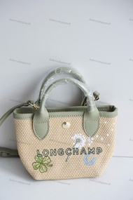 🤩必備夏日輕奢小包🤩 龍驤Longchamp幸運刺繡草編迷你手提斜挎托特包 | Longchamp Lucky Embroidery Woven Mini Tote Crossbody Bag|