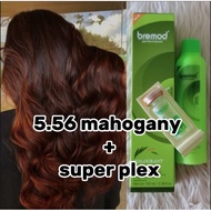 5.56 mahogany hair color set with hydrox 6%9%12% and super plex 10ml