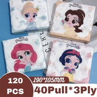 Disney Princess Series Printed Pocket Tissue / Watermark Pocket Tissue / Soft Facial Tissue 30-Pulls