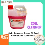 ACIDIC 911 CONDENSER + COIL CLEANER AIR COND CHEMICAL RED (EXTRA WHITE) 4.8KG/ 4 LITER