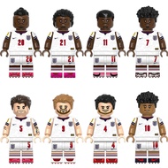 Football Star Action Figures Stones Madueke Saka Kane Rashford Bellingham Eze Rice Building Block Co