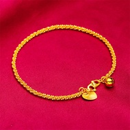 Gold 916 Original Ladies Bracelet Genuine 24K Real Gold Good Luck Bracelet Flower Bracelet Fashion Rantai Tangan Perempuan Emas Korea 24K Gold Plated Women Bracelet Gelang Tangan Gelang Tangan Perempuan Viral Murah