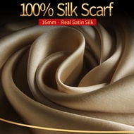 HeZeShenLu 100% Syal Sutra แท้ผ้าคลุมผ้าไหมหางโจวสำหรับผู้หญิงผ้าพันคอผ้าไหมธรรมชาติผ้าพันคอผ้าพันคอผ้าซาติน