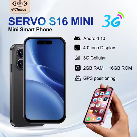 SERVO Mini Android Smartphone 3G Cellular 4" HD Display 2GB+16GB Face Unlock GPS Tiny Smart Mobile P